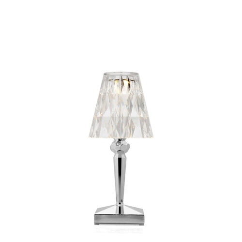 LAMPADA A BATTERIA BATTERY CROMO METALLIZZATO