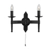 Applique Industrial-Nordico Cartwheel Ii Ferro Nero 2 Luci E14