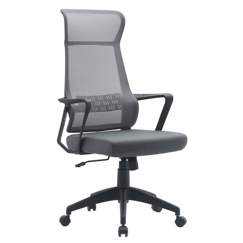 Poltrona Hoboken da gaming ed ufficio ergonomica in poliestere con braccioli e ruote