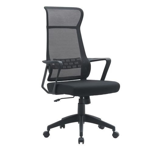 Poltrona Hoboken da gaming ed ufficio ergonomica in poliestere con braccioli e ruote