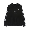 NEW ERA Felpa Cappuccio Uomo Nba Distressed Sleeve Print Hoodie Black da uomo