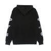 NEW ERA Felpa Cappuccio Uomo Nba Distressed Sleeve Print Hoodie Black da uomo