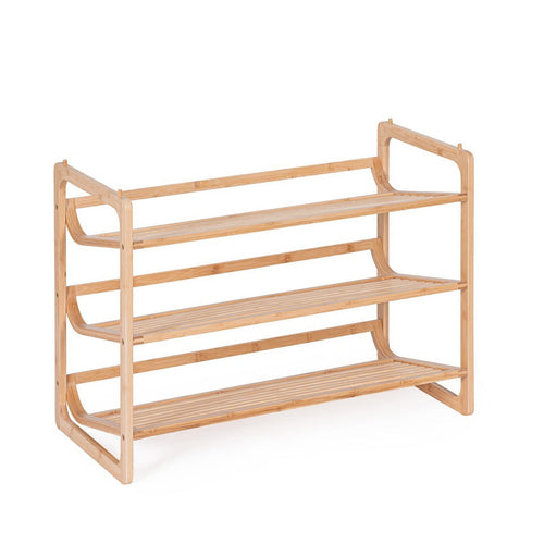 Scarpiera 3 posti Cayden in bambù naturale per interno