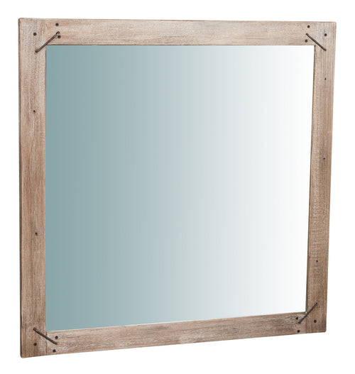 Biscottini Specchio da parete in legno massello RUSTICO QUADRATO effetto antico dipinto