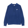 Nike Felpa Leggera Cappuccio Uomo Sportswear Club Hoodie Dk Marina Blue/dk Marina Blue/white da uomo
