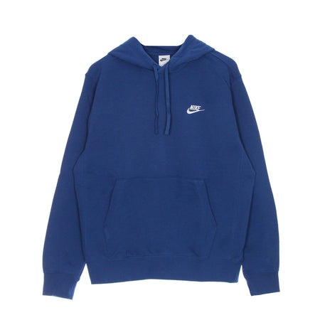 Nike Felpa Leggera Cappuccio Uomo Sportswear Club Hoodie Dk Marina Blue/dk Marina Blue/white da uomo