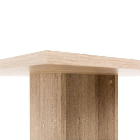 Tavolo da pranzo da 2 a 4 persone - Quadrato - Classico - Decoro rovere - GUSTAVE - L 80 xl 80 cm