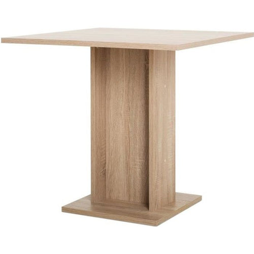 Tavolo da pranzo da 2 a 4 persone - Quadrato - Classico - Decoro rovere - GUSTAVE - L 80 xl 80 cm
