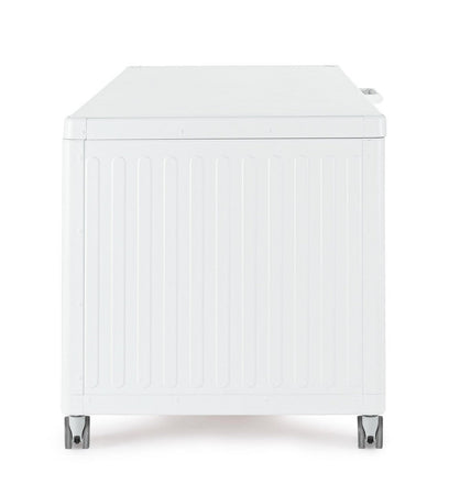 Baule "Ocean" porta cuscini in alluminio con ruote e maniglia