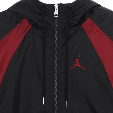 JORDAN Giacca a Vento Uomo Essentials Woven Jacket Black/gym Red da uomo