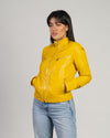 Kelly - Giacca Donna Giallo in Vera Pelle