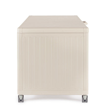 Baule "Ocean" porta cuscini in alluminio con ruote e maniglia