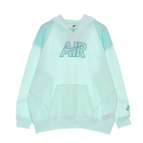 Nike Felpa Leggera Cappuccio Donna Sportswear Air Fleece Hoodie Barely Green/light Dew/washed Teal da donna