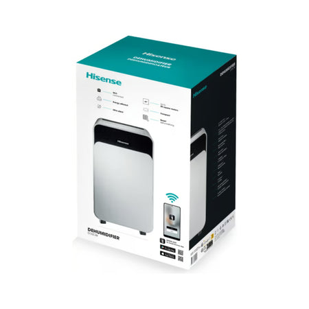 Hisense Deumidificatore Portatile per la casa muffa 16 Litri in 24 Ore Tanica 2 Litri con Timer e Wi-Fi colore Bianco - D16CW
