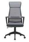 Poltrona Hoboken da gaming ed ufficio ergonomica in poliestere con braccioli e ruote