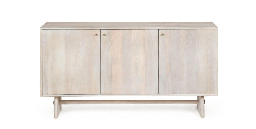 Cassettiera "Elisheva" struttura in legno di mango massiccio con vani e mensole