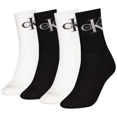 Calvin Klein donna pack 4 calze nere bianche 701235384001801