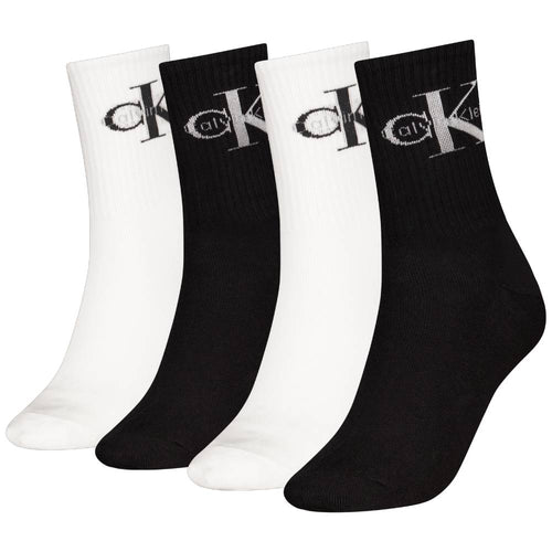 Calvin Klein donna pack 4 calze nere bianche 701235384001801