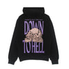 DOOMSDAY Felpa Leggera Cappuccio Uomo Down To Hell Hoodie Black da uomo
