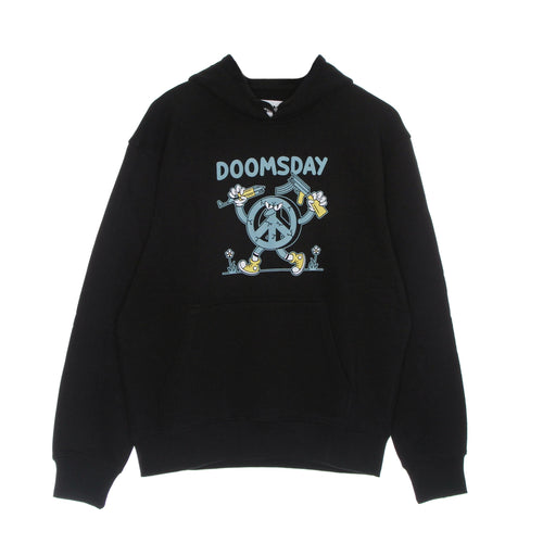 DOOMSDAY Felpa Leggera Cappuccio Uomo Peace Warriors Hoodie Black da uomo