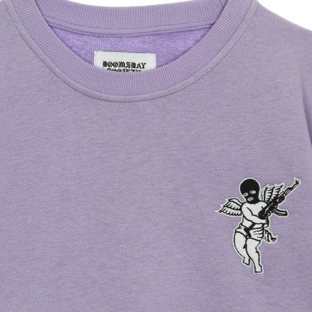 DOOMSDAY Felpa Leggera Girocollo Uomo No More Space Embroidered Crewneck Lilac da uomo