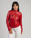 Kelly - Giacca Donna Rosso in Vera Pelle