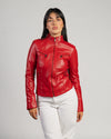 Kelly - Giacca Donna Rosso in Vera Pelle