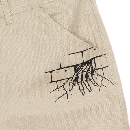 DOOMSDAY Pantalone Corto Uomo Crush Shorts Beige da uomo