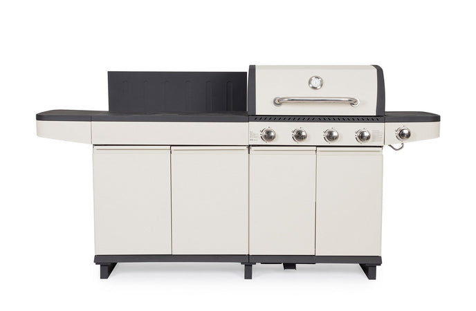 Cucina a gas "Merita" con superfice di cottura in ghisa smaltata