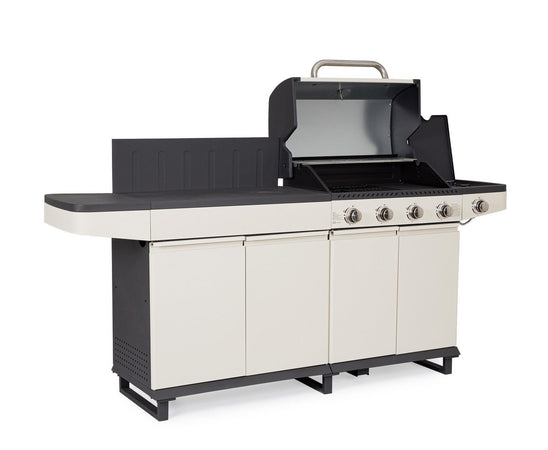 Cucina a gas "Merita" con superfice di cottura in ghisa smaltata