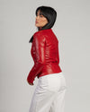 Kelly - Giacca Donna Rosso in Vera Pelle