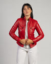 Kelly - Giacca Donna Rosso in Vera Pelle