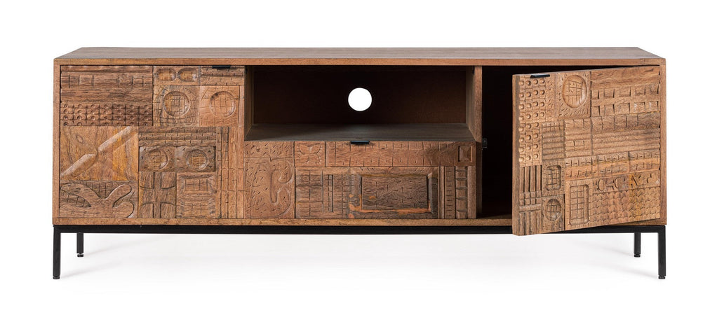 Mobile porta TV "Kindia" in legno di magno massiccio per interno