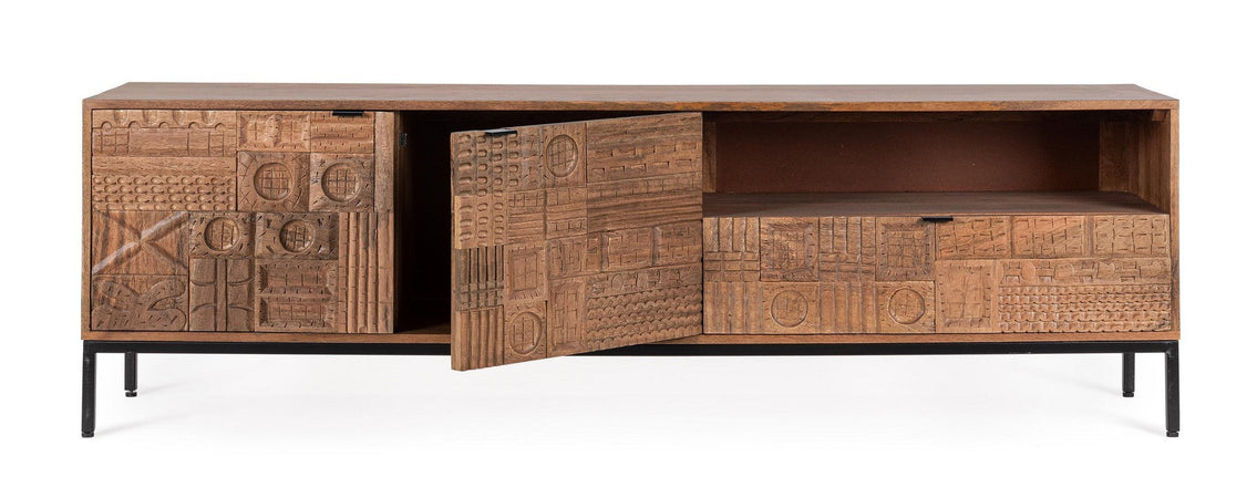 Mobile porta TV "Kindia" in legno di magno massiccio per interno