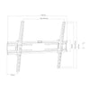 TECHMADE Staffa TV Da Muro MAX 40KG Da 32 a 70 Inclinabile BLACK