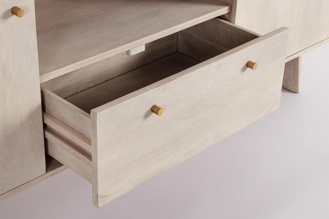 Mobile porta TV "Elisheva" in legno di magno massiccio per interno 160 x 45 x 60 h cm