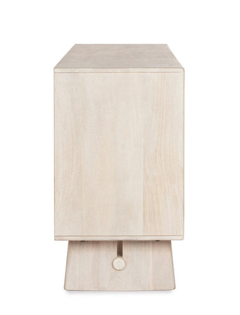 Cassettiera "Elisheva" struttura in legno di mango massiccio con vani e mensole