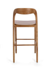 Sgabello Miley da bar struttura in legno teak finitura naturale per interni