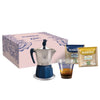 Borbone Moka Ciao Induzione Festa della Mamma Edition - 1 5 Cialde Blu + 15 Cialde Oro + 4 Tazzine In Vetro