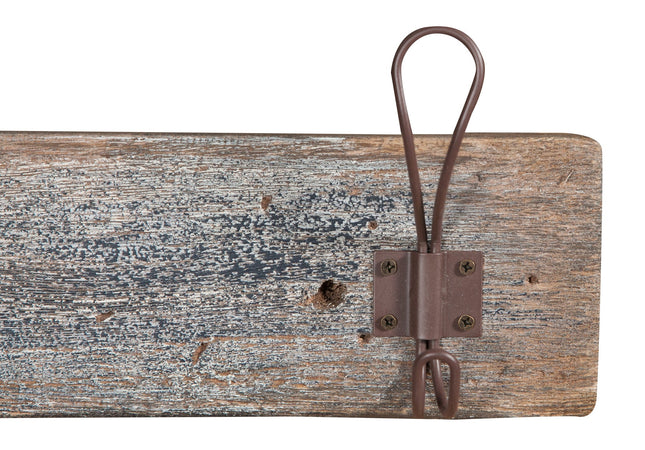 Biscottini Attaccapanni da parete in legno massello L57,5XPR7XH14 cm massello, dipinto