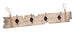 Biscottini Attaccapanni da parete in legno massello L79,5XPR7XH12 cm