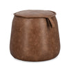 Pouf Rudina struttura in MDF rivestimento in semi pelle per interno