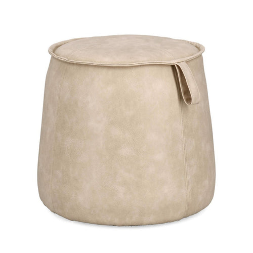 Pouf Rudina struttura in MDF rivestimento in semi pelle per interno