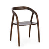 Sedia Dotty con legno teak, per arredo interno con braccioli, 54,5 x 56 x h 76,5 cm