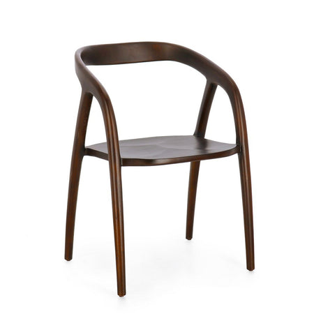 Sedia "Dotty" con legno teak, per arredo interno con braccioli, 54,5 x 56 x h 76,5 cm