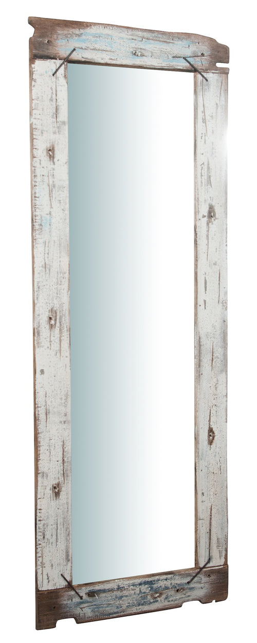 Biscottini Specchio da parete in legno massello L65,5xPR3,5xH180 cm.