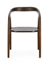 Sedia Dotty con legno teak, per arredo interno con braccioli, 54,5 x 56 x h 76,5 cm