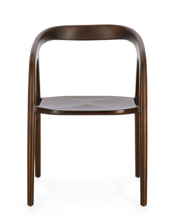 Sedia "Dotty" con legno teak, per arredo interno con braccioli, 54,5 x 56 x h 76,5 cm