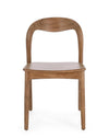 Sedia Miley in legno teak con vernice a base di nitrocellulosa da interno