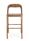 Sgabello Miley da bar struttura in legno teak finitura naturale per interni